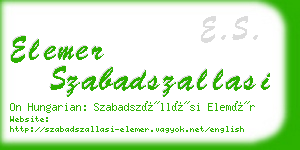 elemer szabadszallasi business card